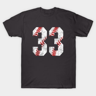 Vintage #33 Baseball Laces Baseball Mom Jersey Love Baseball T-Shirt